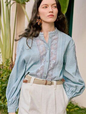 NWT RARE Petite Studio Aerin Blouse - XS